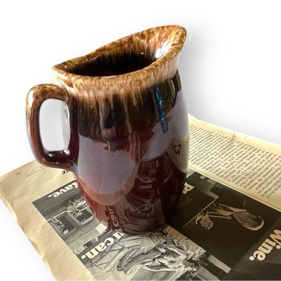 Vintage Other - VTG Hull Pottery Brown Drip Creamer Pitcher | House N Garden, Mirror Brown